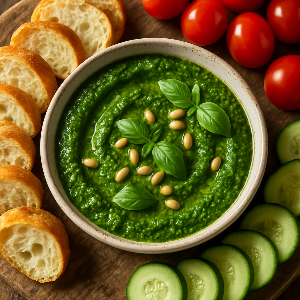 Fresh Basil Pesto Dip