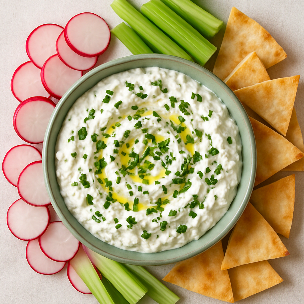 Chive and Parsley Cottage Cheese Dip