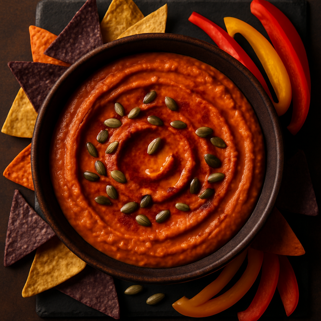 Smoky Lentil and Roasted Pepper Dip
