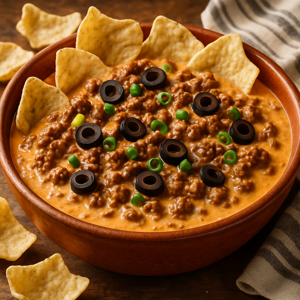 Ground Beef Nacho Dip