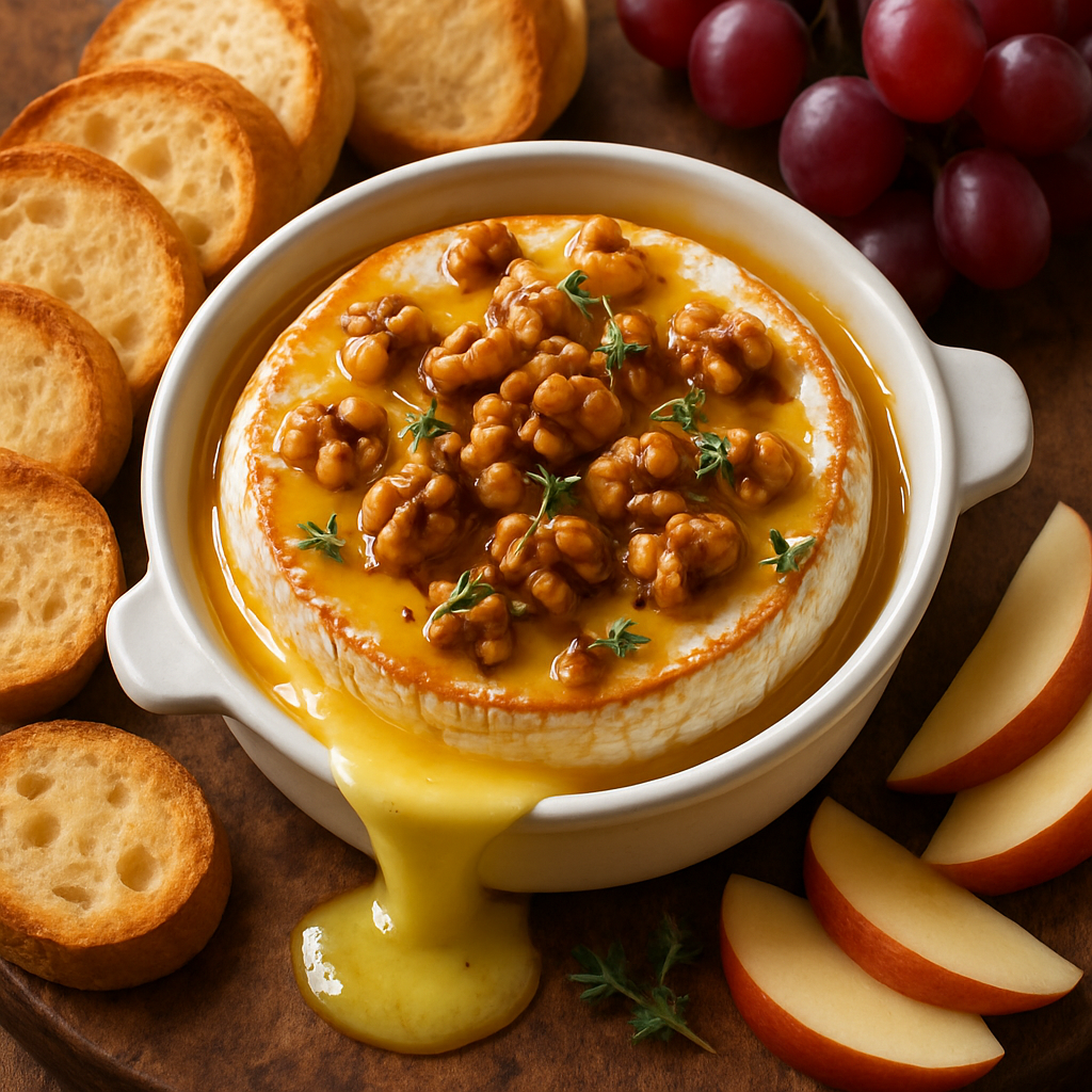 Baked Brie with Honey and Walnuts