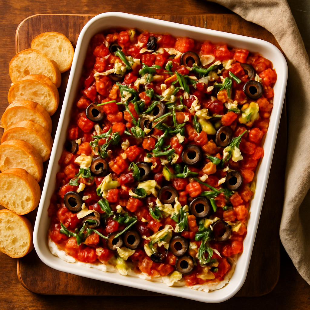 Italian Antipasto Layered Dip