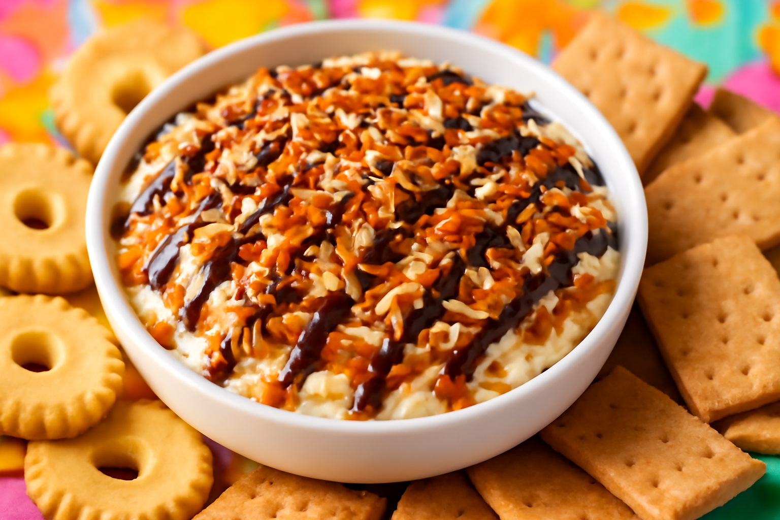 Samoa Dip: All the Flavors of the Girl Scout Cookie in One Scoopable Bowl