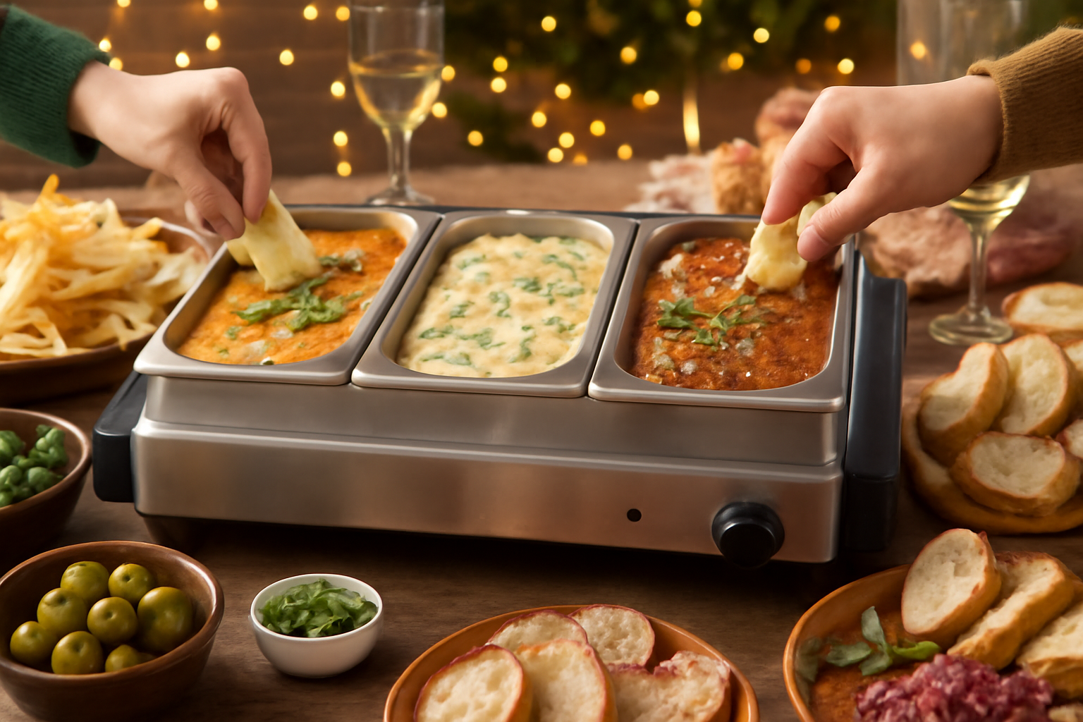 I Bought a Triple Dip Warmer Set for Parties and It Changed Everything