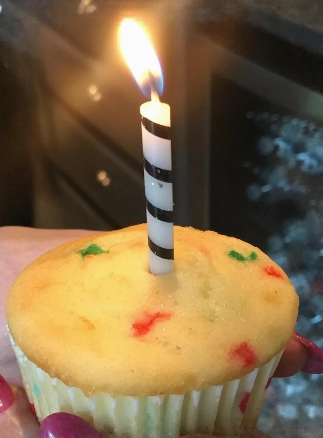 Customer photo of Funfetti dip served in a bowl with colorful sprinkles and graham crackers for dipping