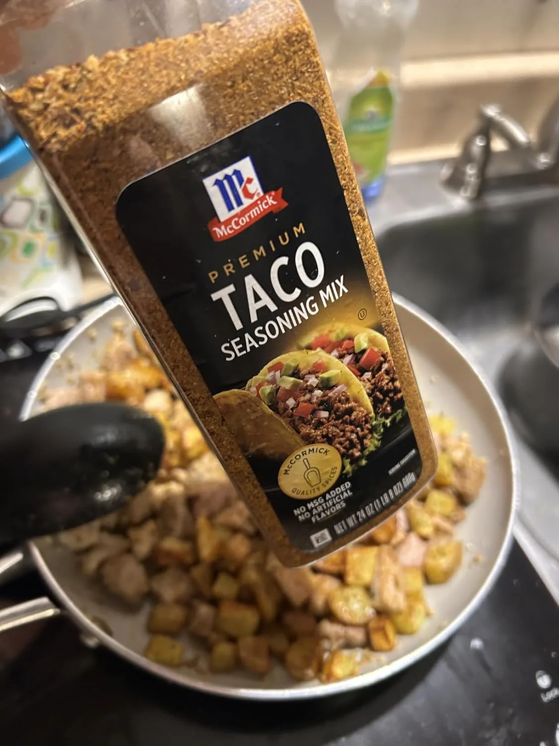 Customer photo of classic bean dip in a baking dish ready to serve at a party