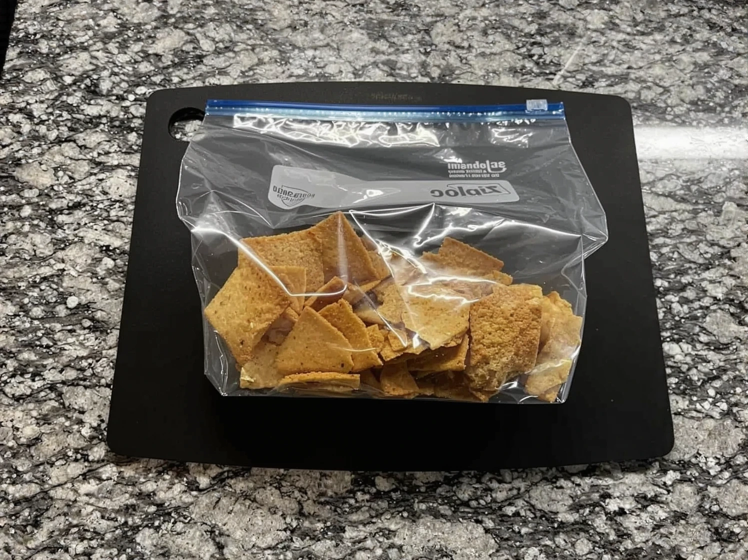 Customer photo of eggplant parmesan dip served in a bowl with crackers for scooping