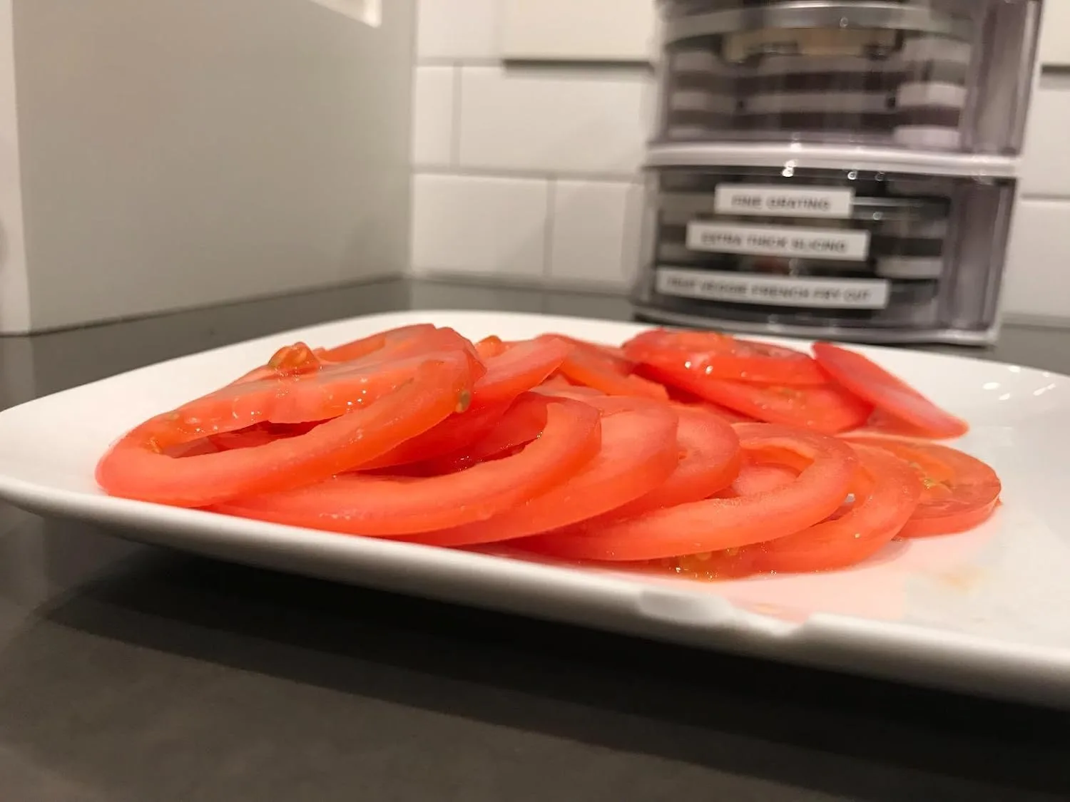 Customer photo of homemade dip with fresh local vegetables and herbs arranged on a serving platter