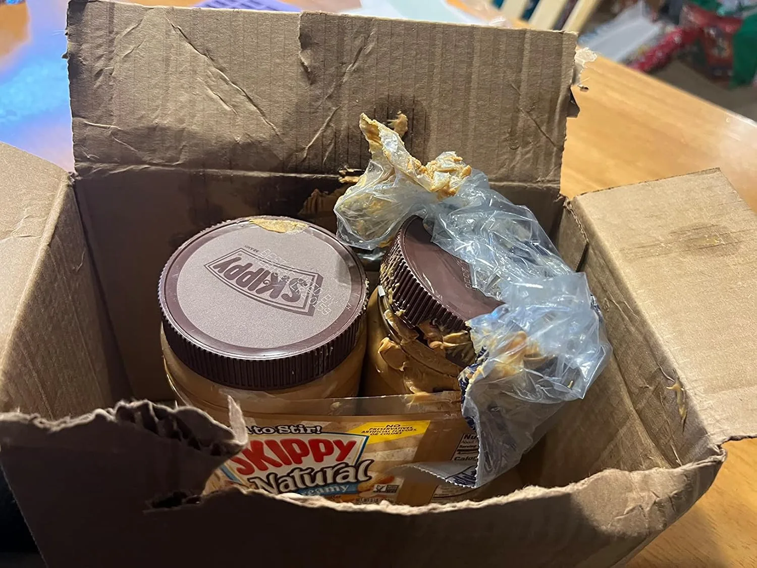 Customer photo of Thai peanut dipping sauce jar with creamy peanut mixture visible inside