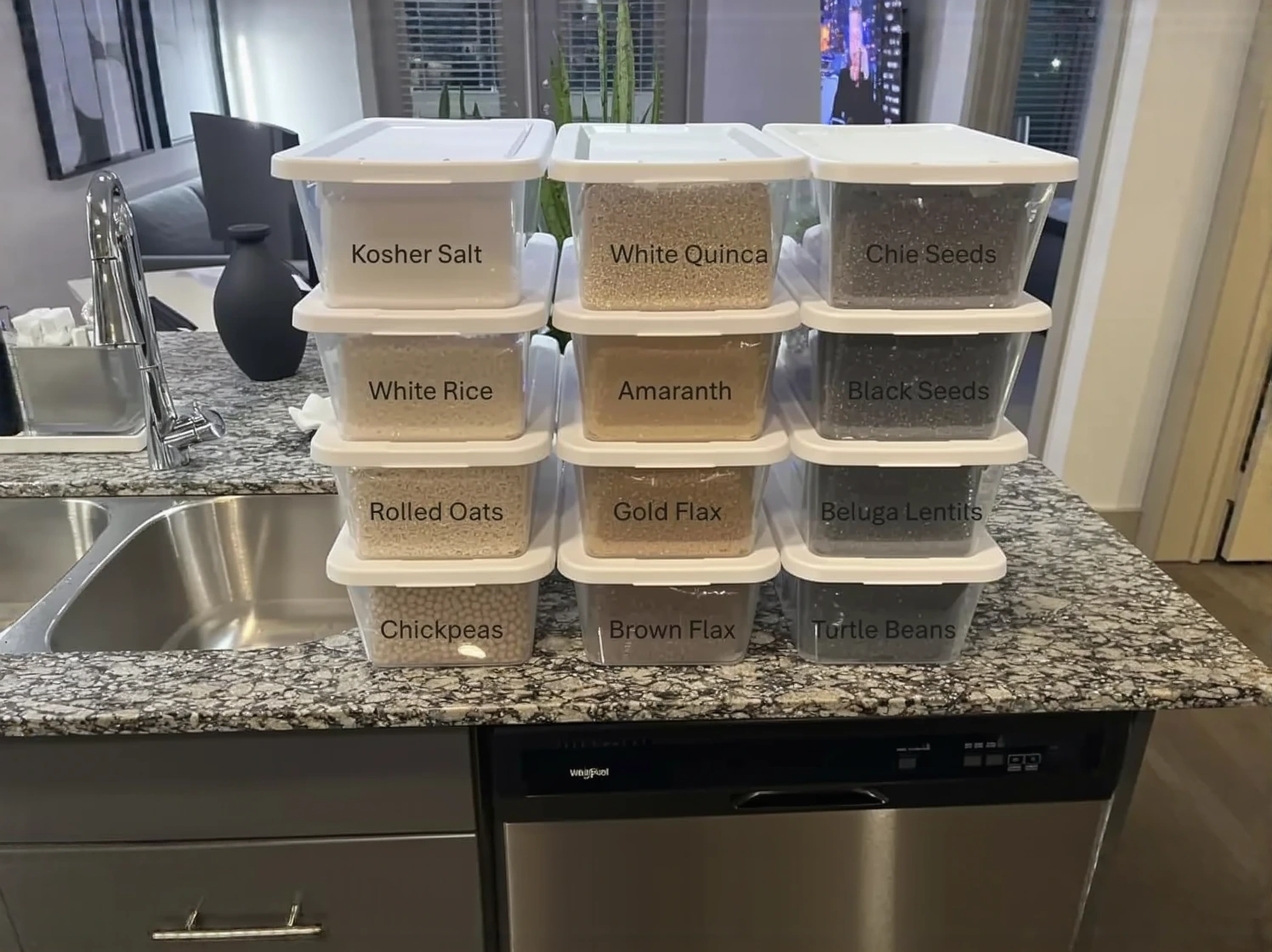 Customer photo of homemade hummus in a food processor with chickpeas and tahini