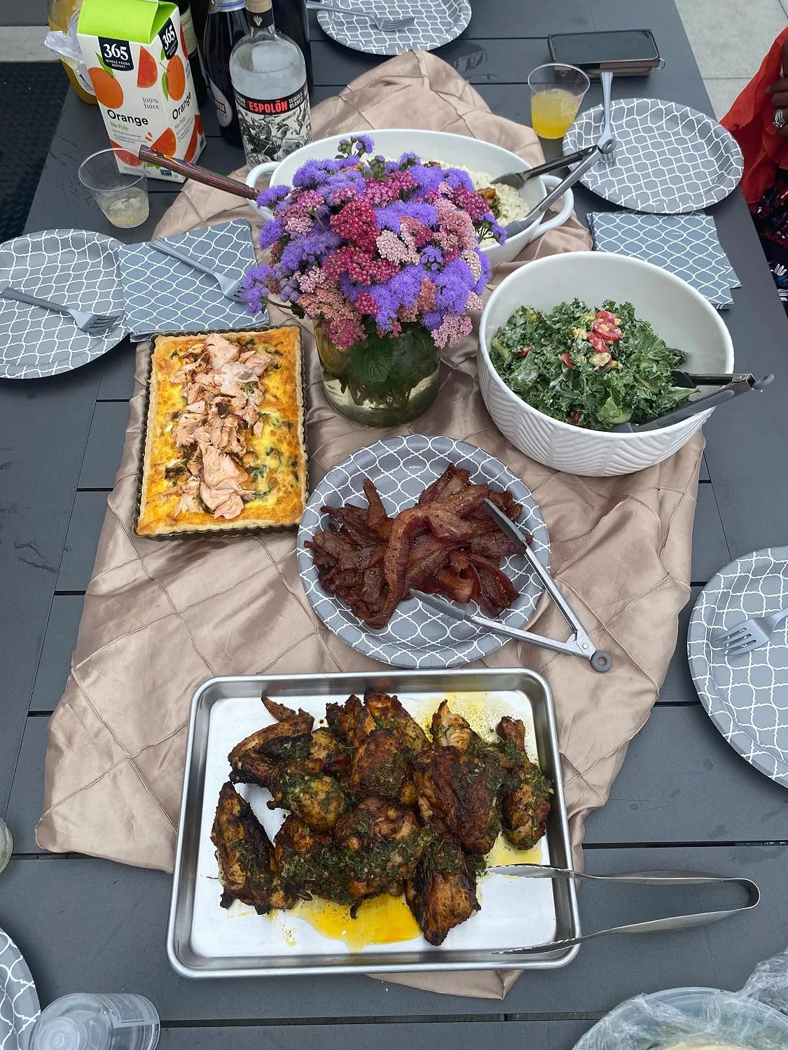 Customer photo of BLT dip in a bowl with bacon, lettuce, and tomato ingredients visible