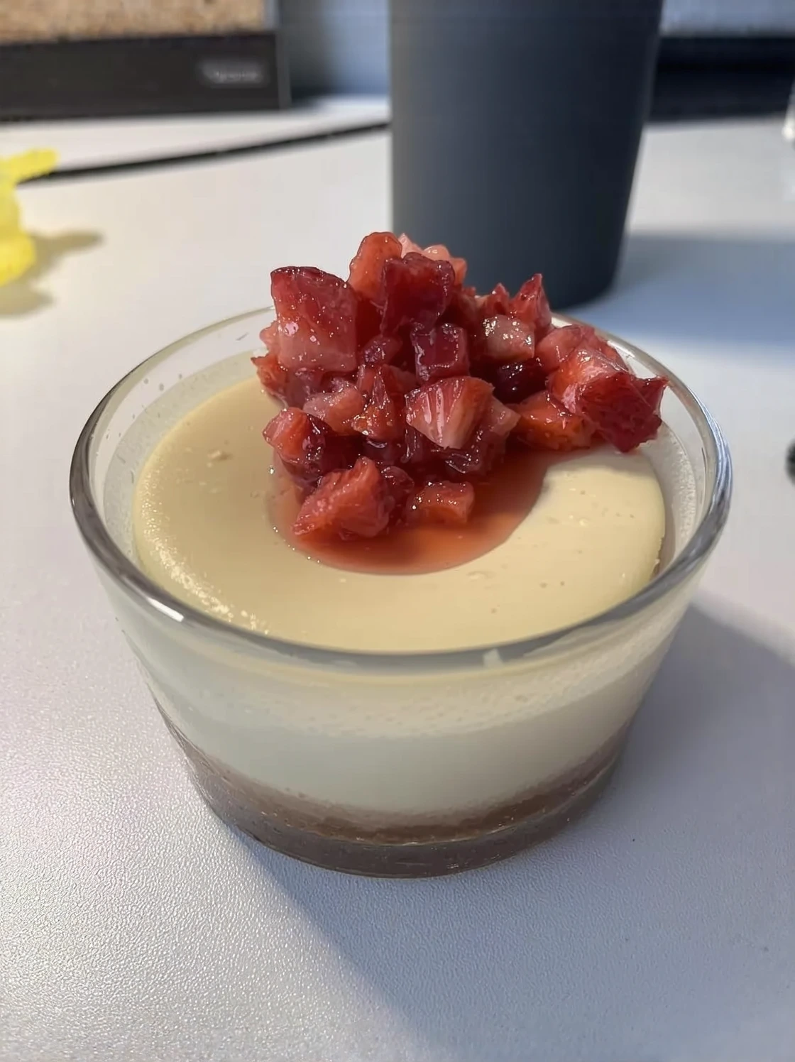 Customer photo of seven-layer dip in a serving dish with layered ingredients visible