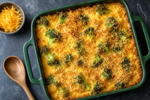 Broccoli Cheese Casserole With a Real Cheese Sauce (No Canned Soup)
