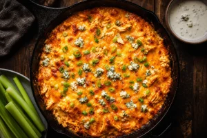 Buffalo Chicken Casserole: Roasted Cauliflower, No Soggy Bottom
