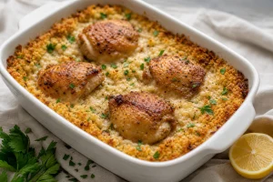 Chicken and Rice Casserole: Raw Rice, Raw Chicken, One Dish