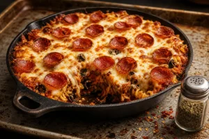 Pizza Casserole: Crisp Pepperoni, Pasta That Stays Firm