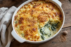 Spinach Potato Au Gratin: Squeeze the Spinach or Eat Soup