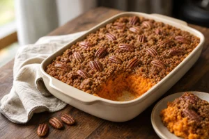 Sweet Potato Casserole With Pecan Streusel: Roasted, Not Boiled
